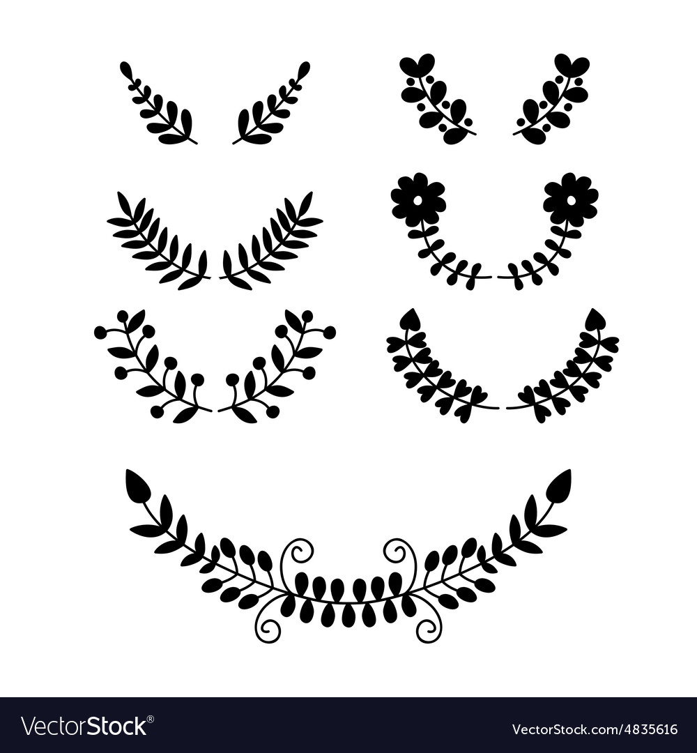 Set of ribbons and design elements
