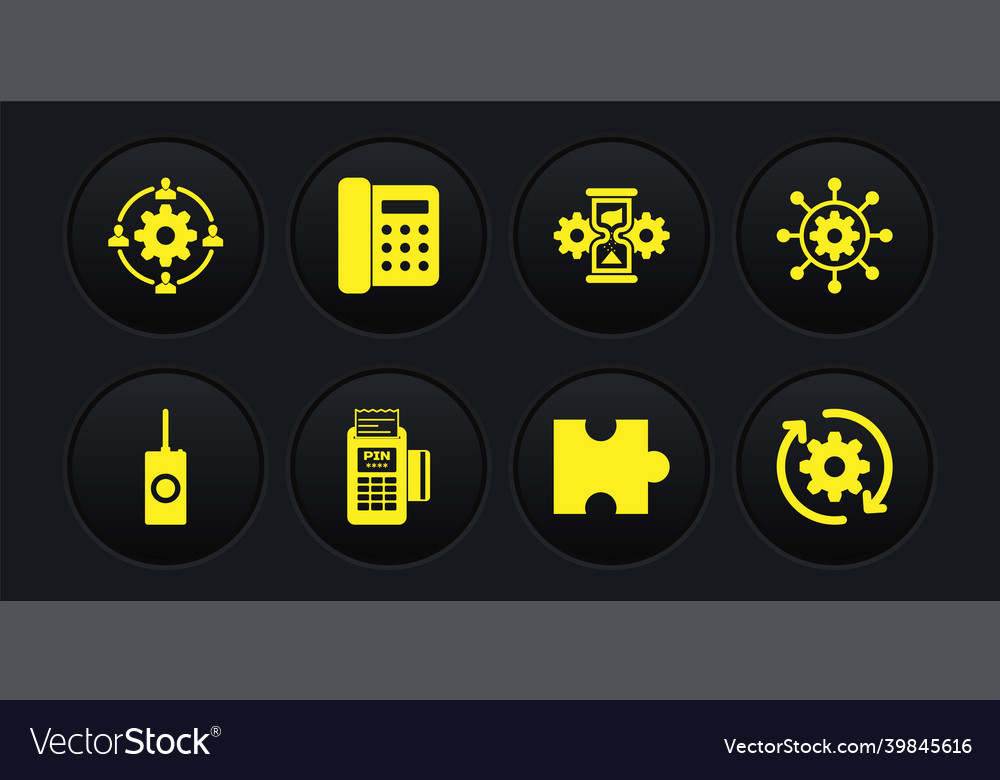 Set remote control project management pos vector image Set remote control project management pos