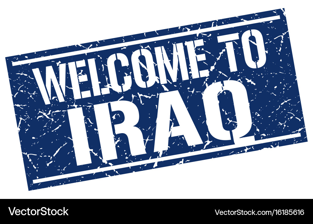 Welcome to iraq stamp Royalty Free Vector Image