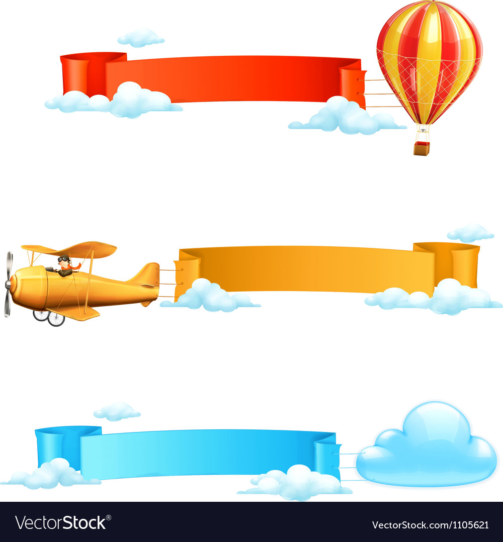 Air banners Royalty Free Vector Image VectorStock