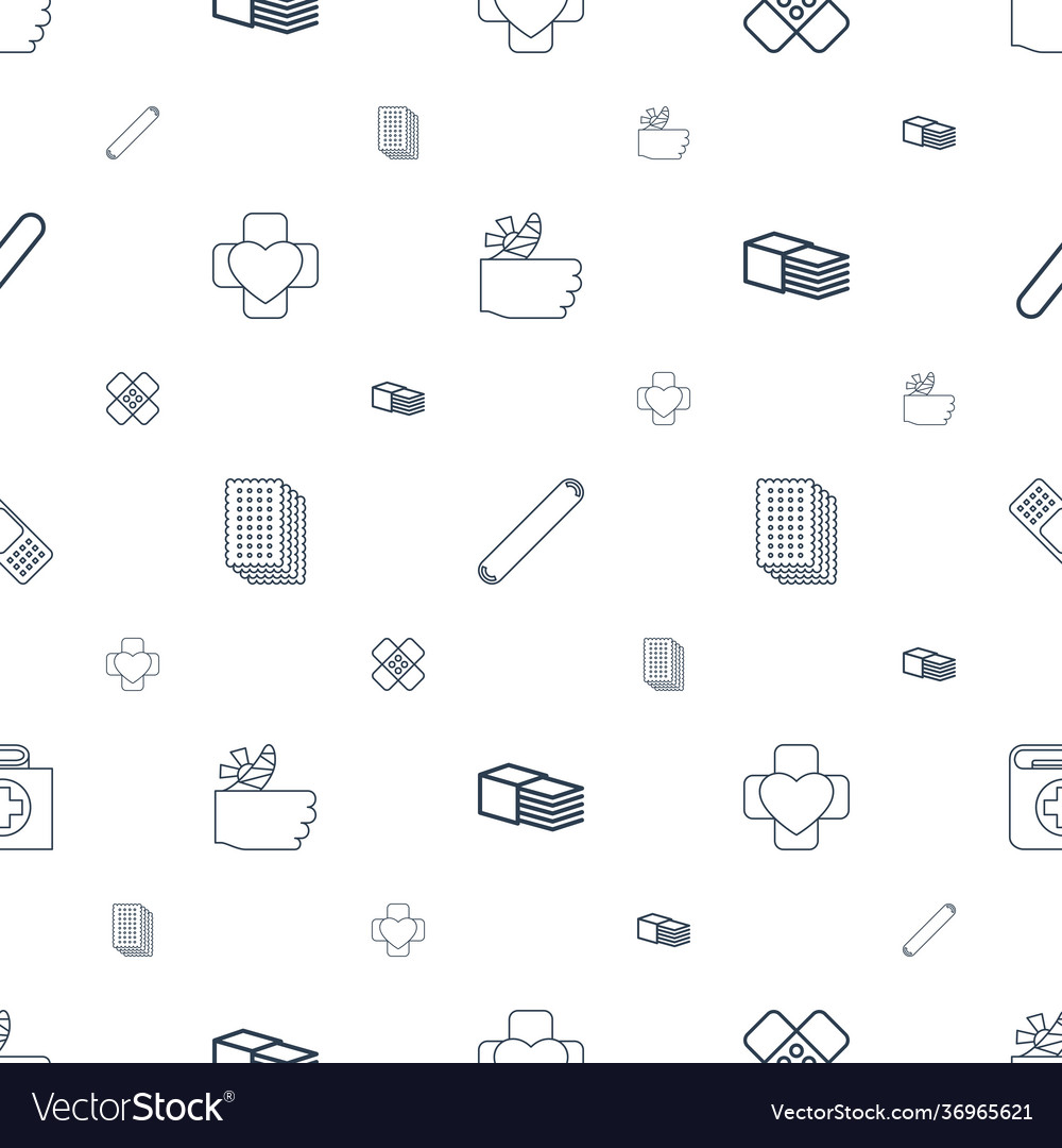 Bandage icons pattern seamless white background