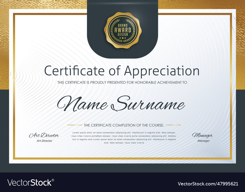 Certificate 428 Royalty Free Vector Image - VectorStock