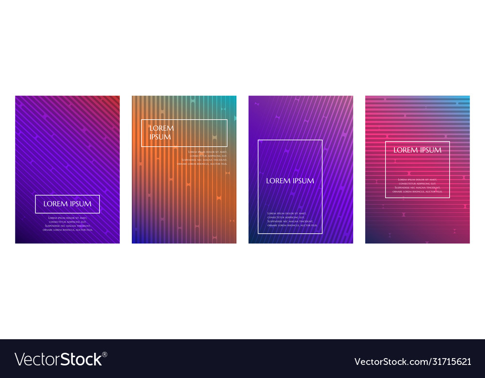 Colorful gradient minimal geometric line pattern vector image Colorful gradient minimal geometric line pattern