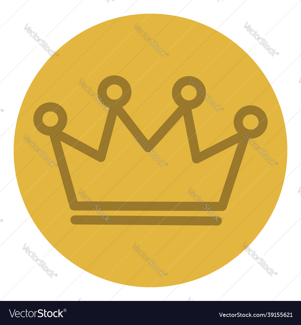 Coronation crown icon on white background