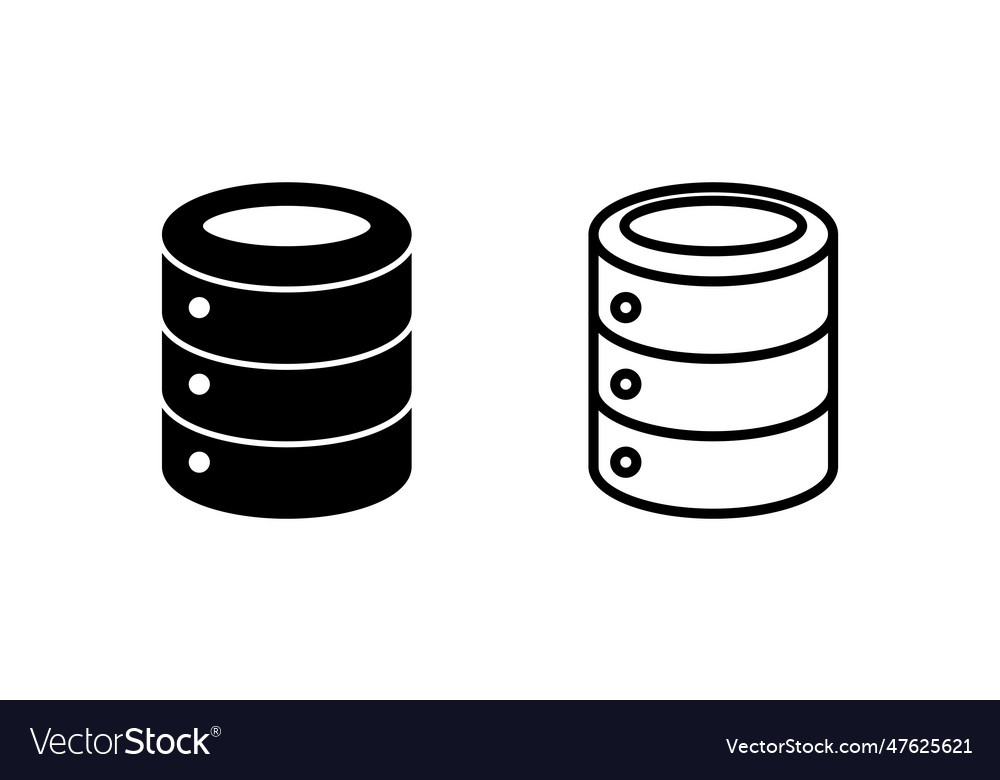 Database icon server storage vector image Database icon server storage