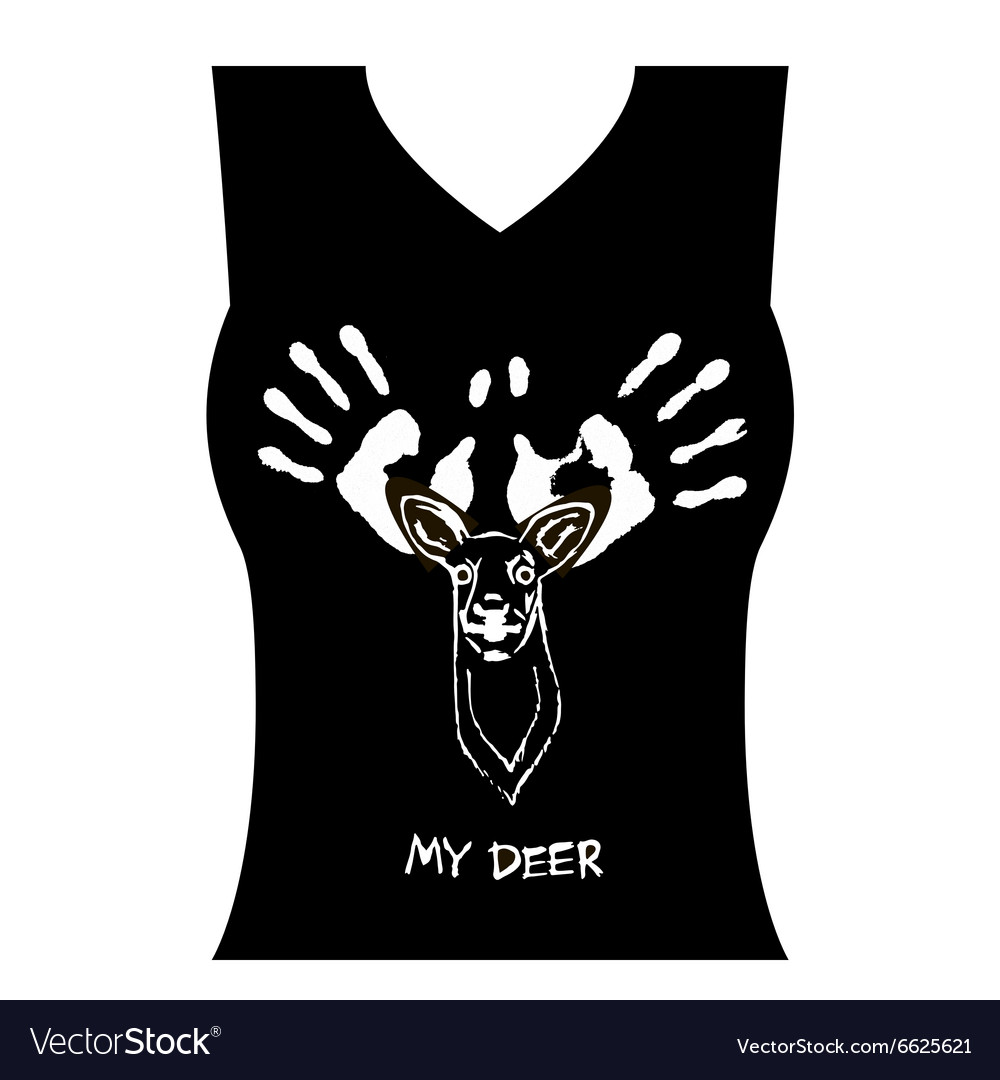 Deer with palm horns