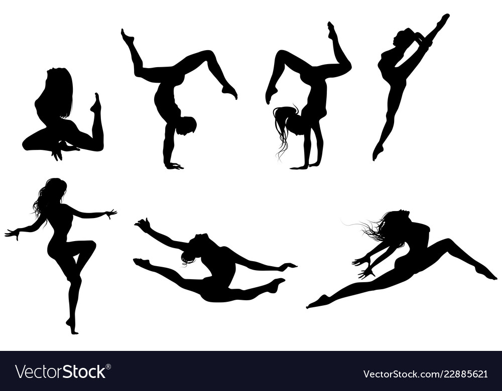 Dynamic Dancer Silhouettes