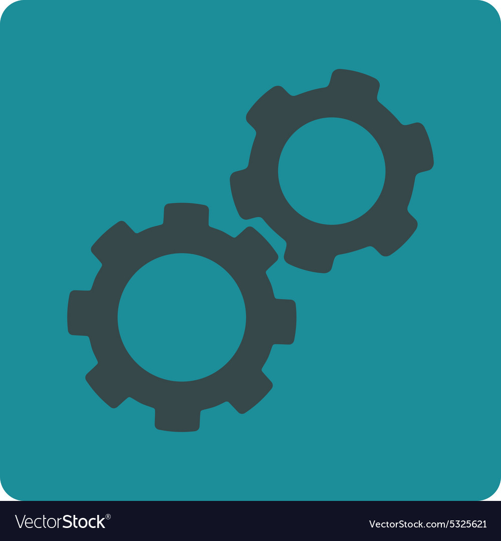 Gears icon from commerce buttons overcolor set