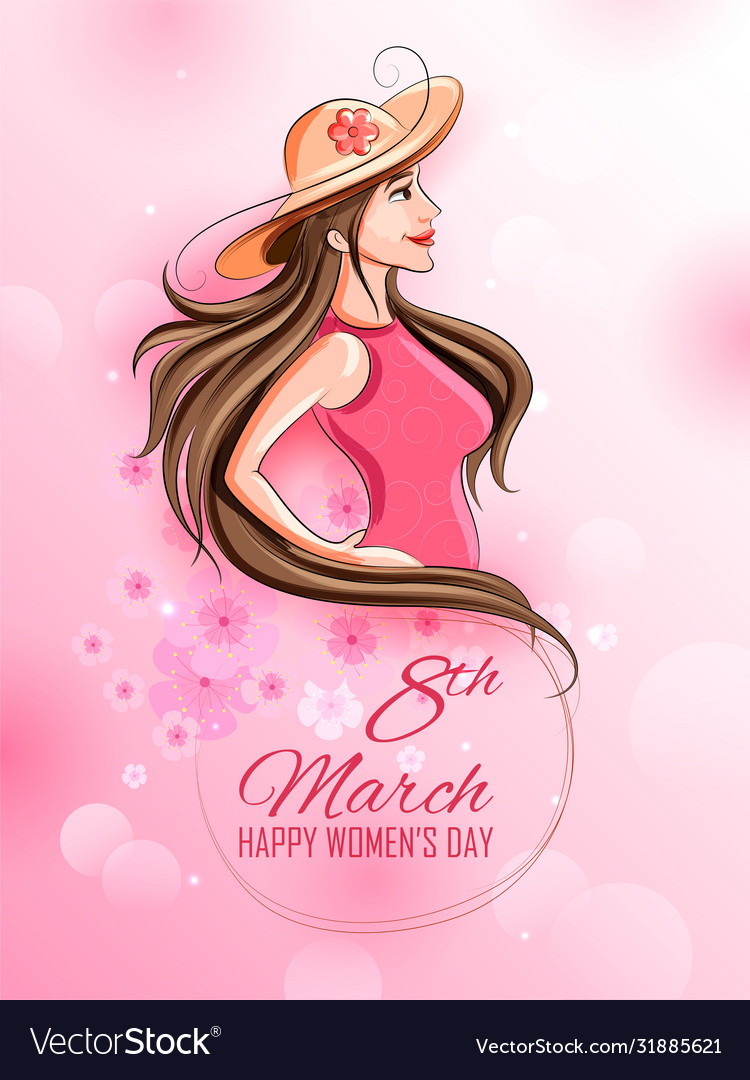 Happy International Women S Day 8th March Vector Image 8352