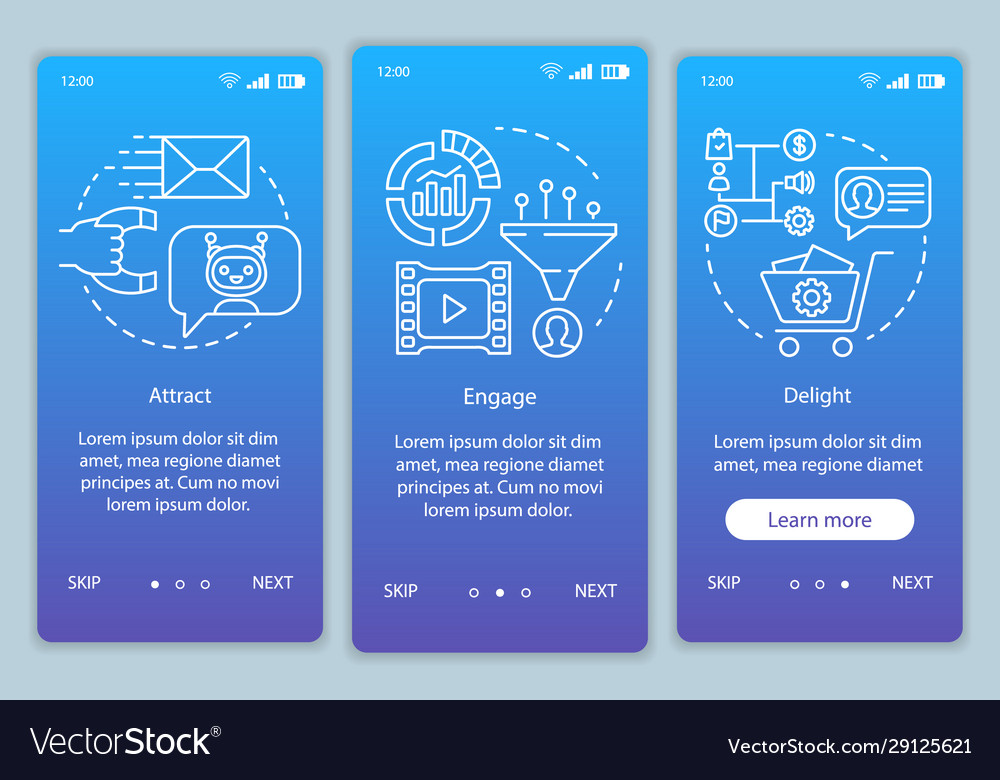 Mobile Onboarding App Page