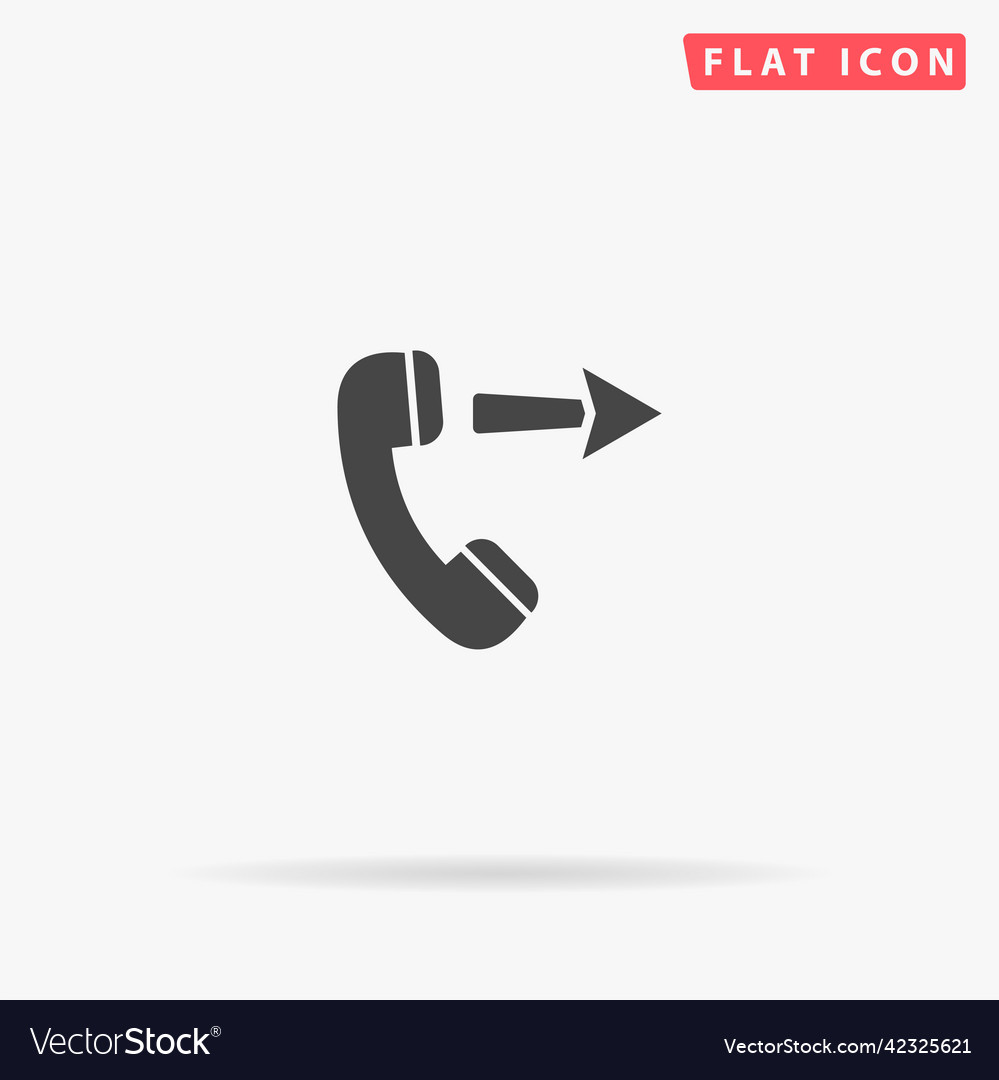 Outgoing call flat icon