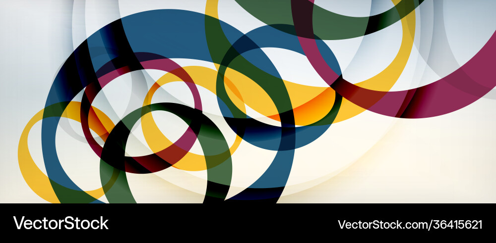 Ring geometric shapes o letter repetition Vector Image