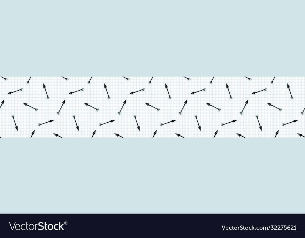 Seamless doodle arrow sketches border Royalty Free Vector