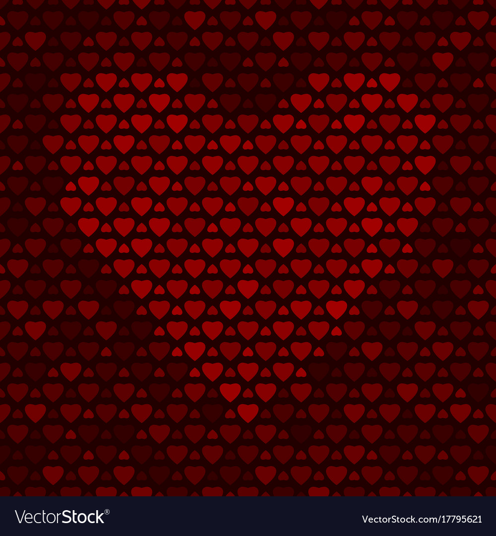 Seamless pattern with hearts on dark background