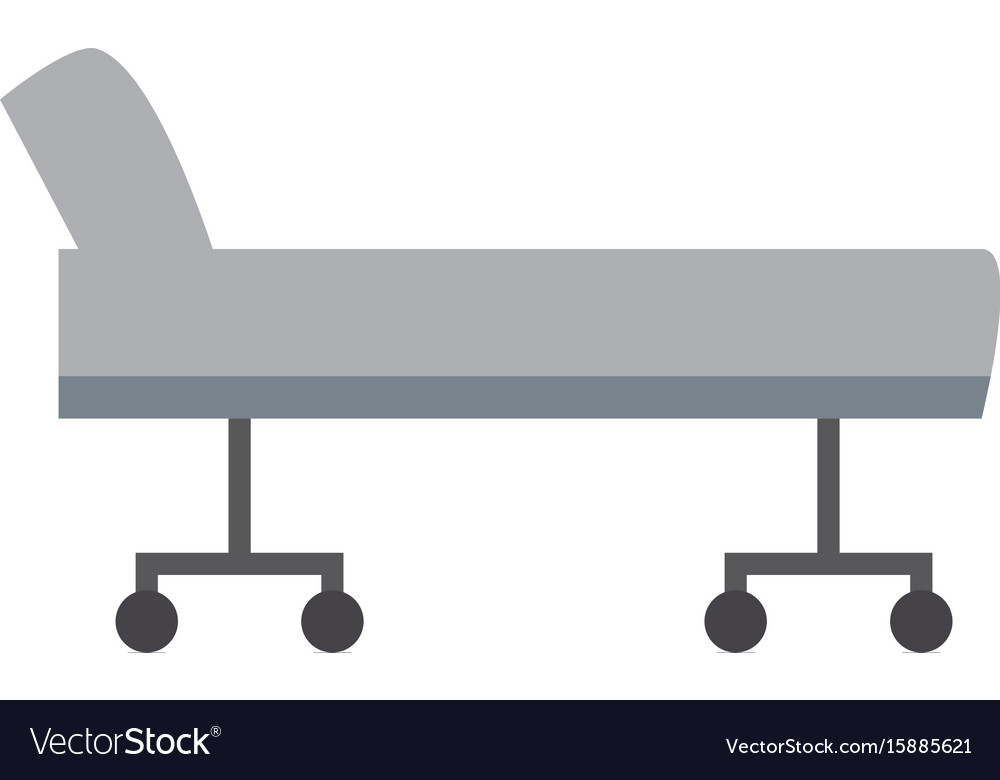 Stretcher hospital isolated