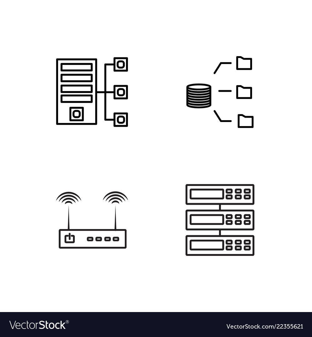Web simple outlined icons set