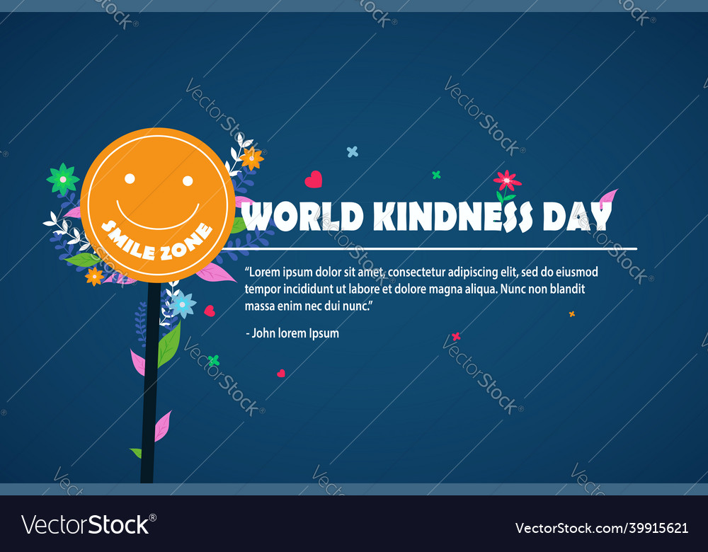 World kindness day holiday concept template Vector Image