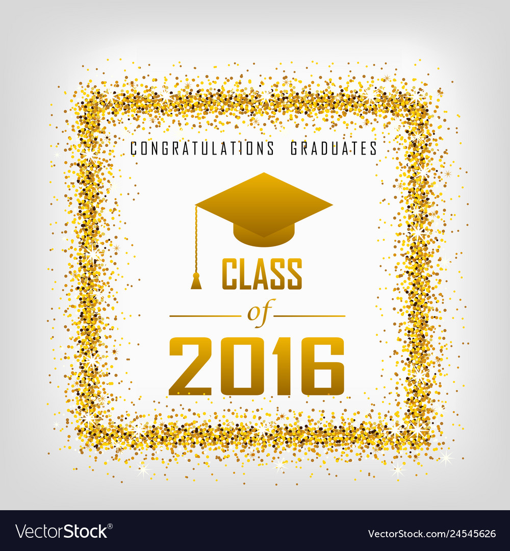 A graduating class in 2016 graphics elements vector image A graduating class in 2016 graphics elements