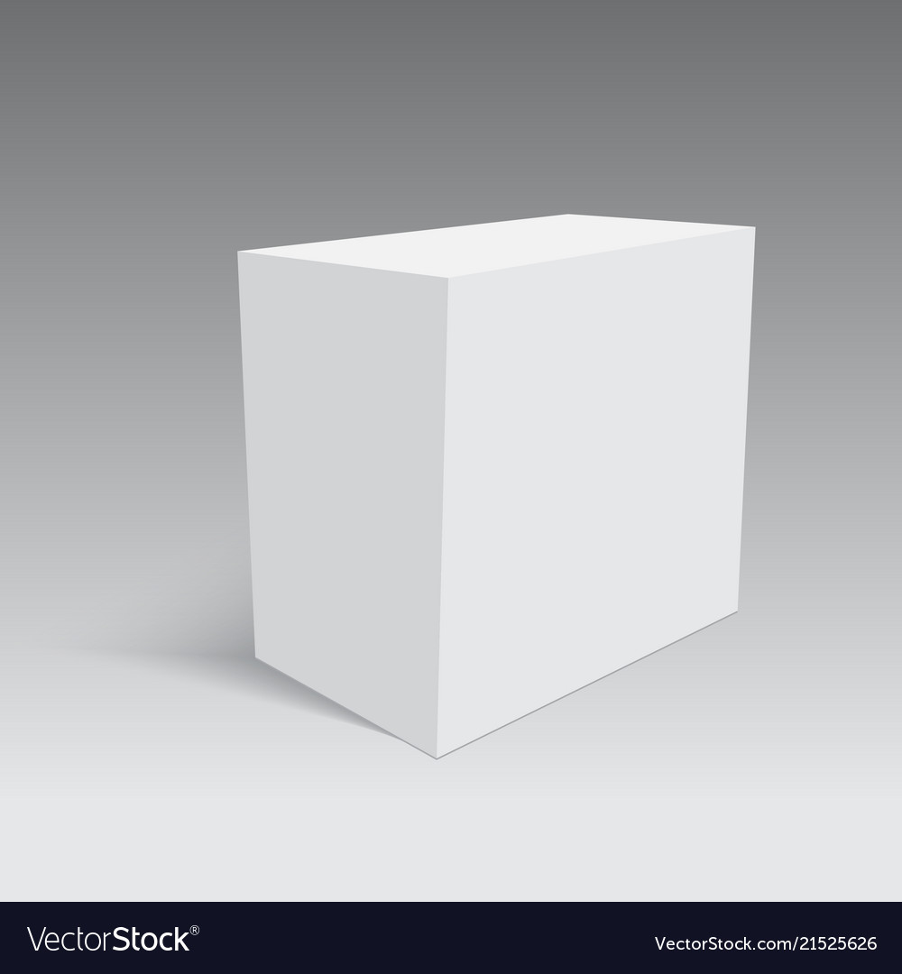 Blank paper or cardboard box packing vector image Blank paper or cardboard box packing