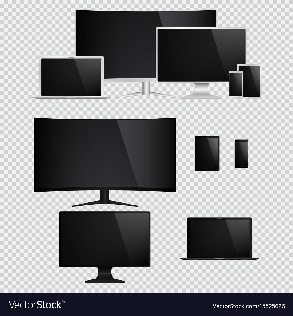 Desktop tablet pc tv mobile phone laptop Vector Image