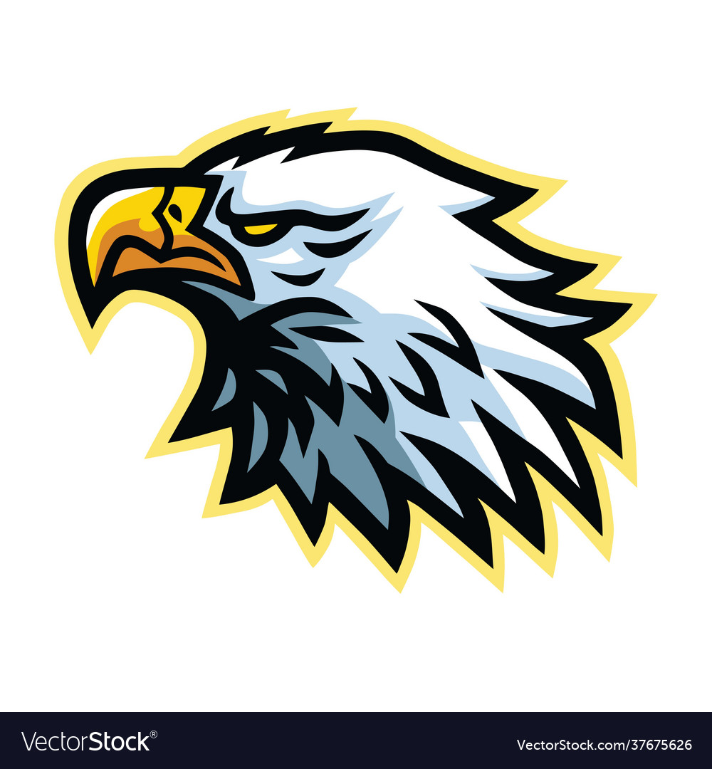 Eagle mascot logo sports esports design Royalty Free Vector