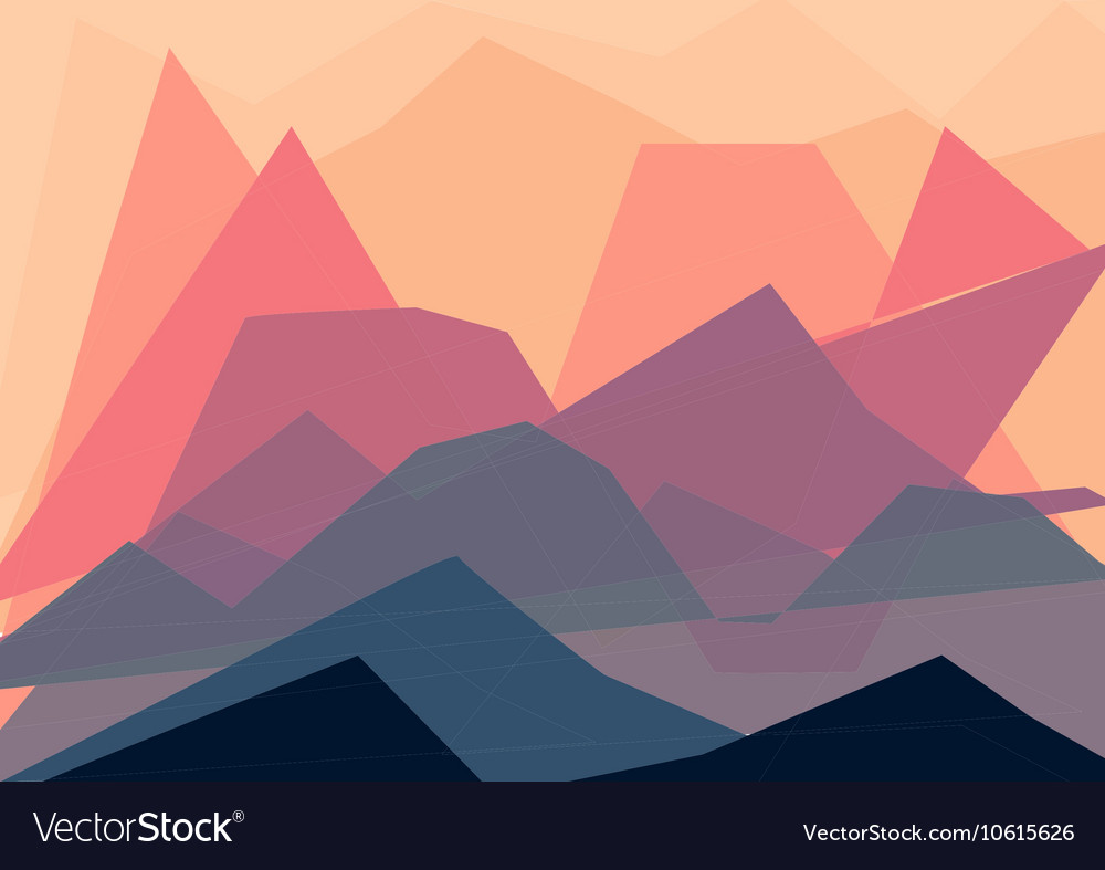 Geometric landscape Royalty Free Vector Image VectorStock