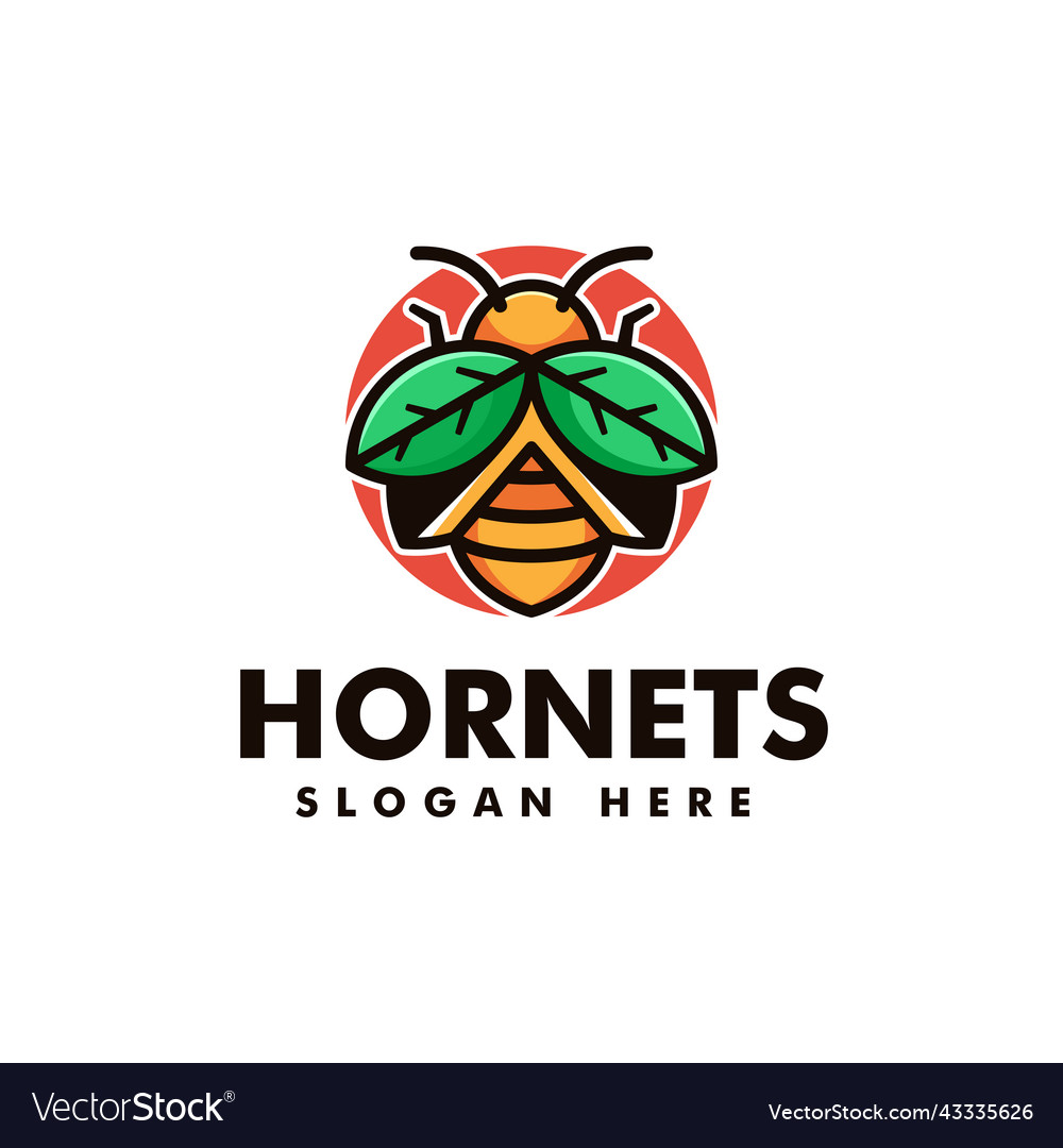 Logo hornet simple mascot style