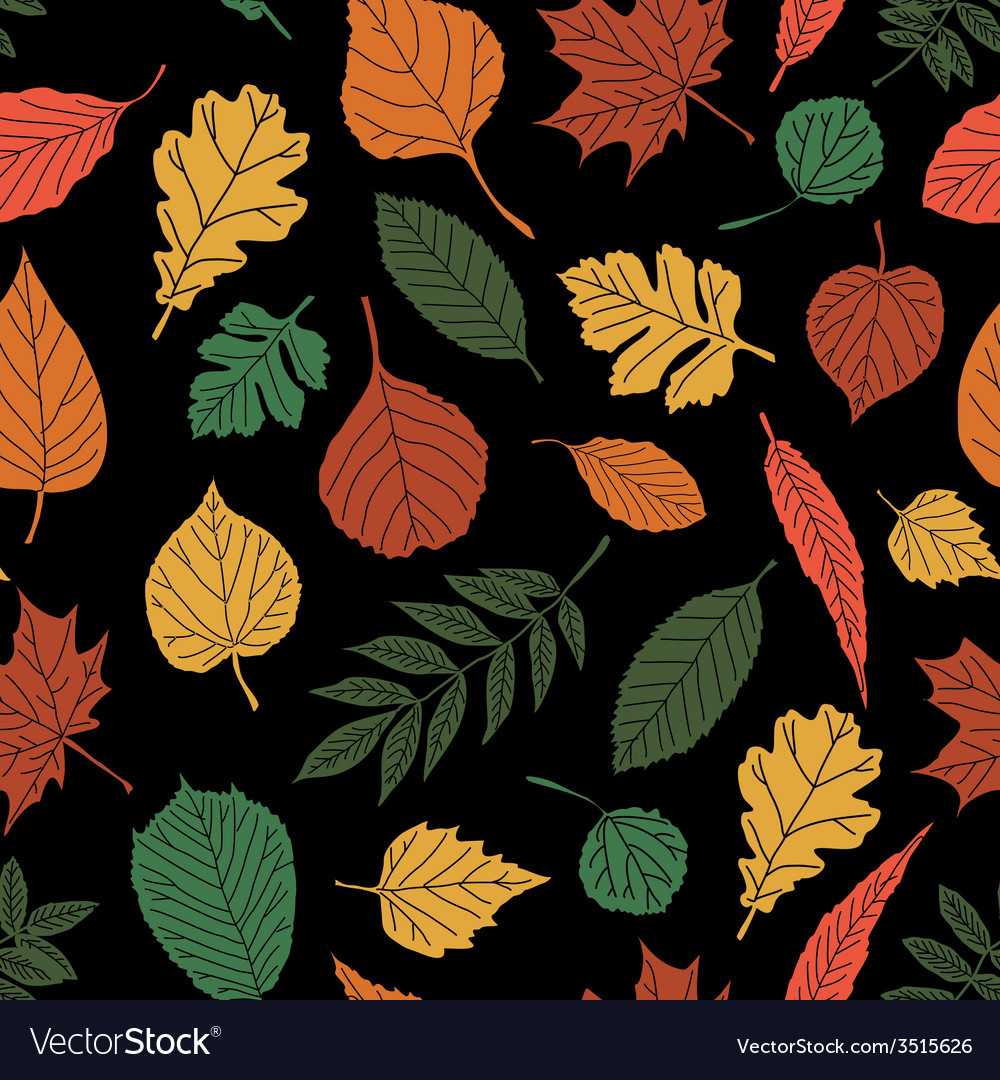 Seamless pattern with leaf abstract texture