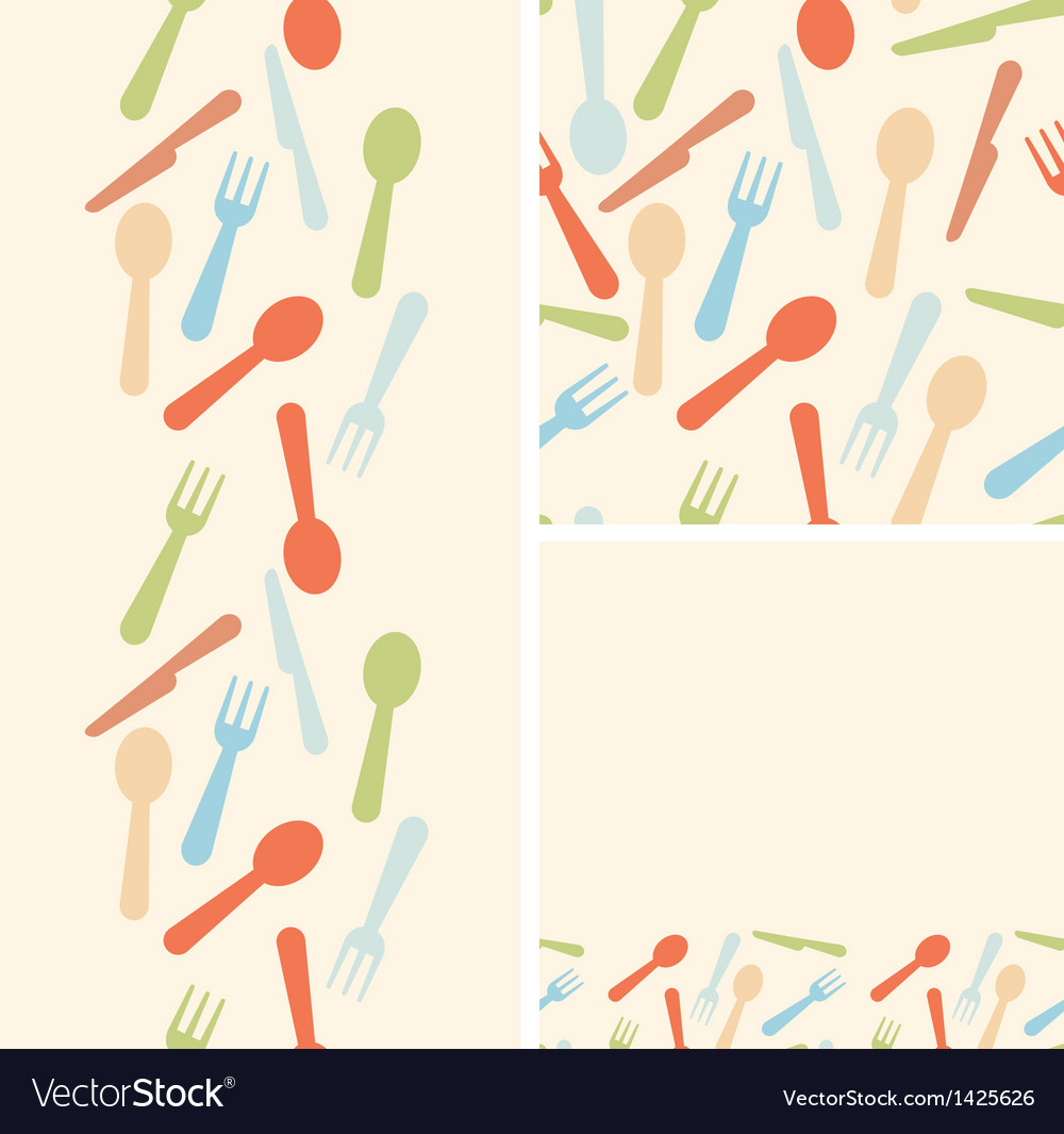 Silverware Seamless Patterns Set