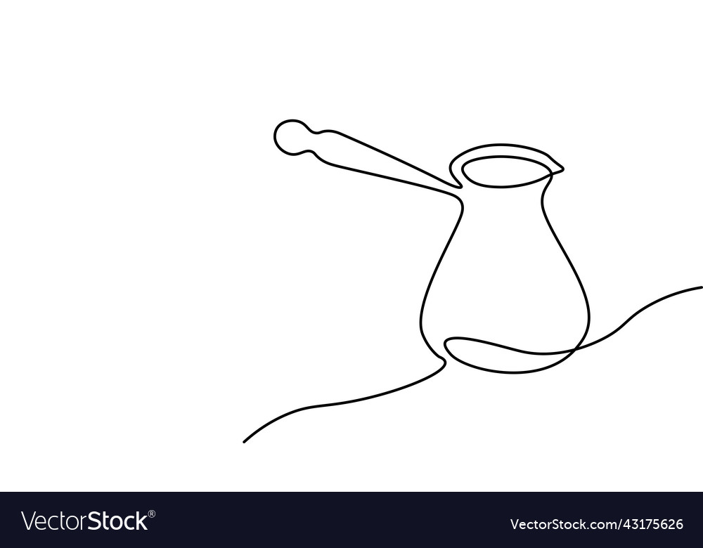 Single continuous line art coffee bean morning