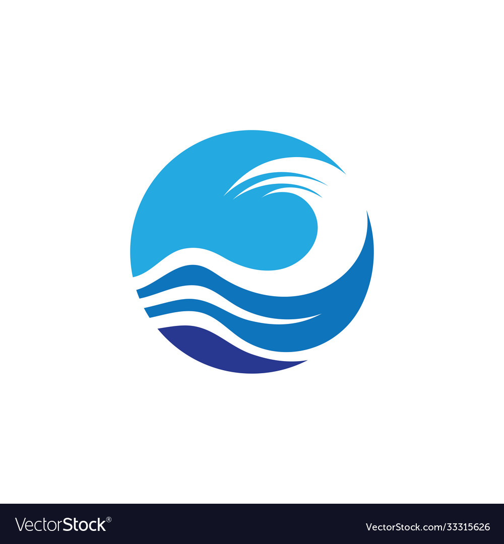 Water wave icon Royalty Free Vector Image - VectorStock