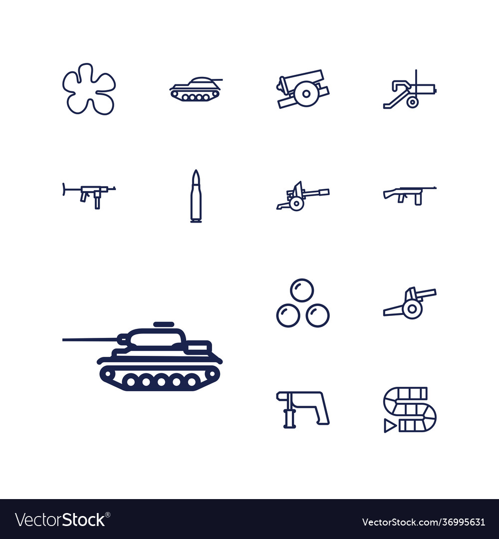 13 gun icons Royalty Free Vector Image - VectorStock