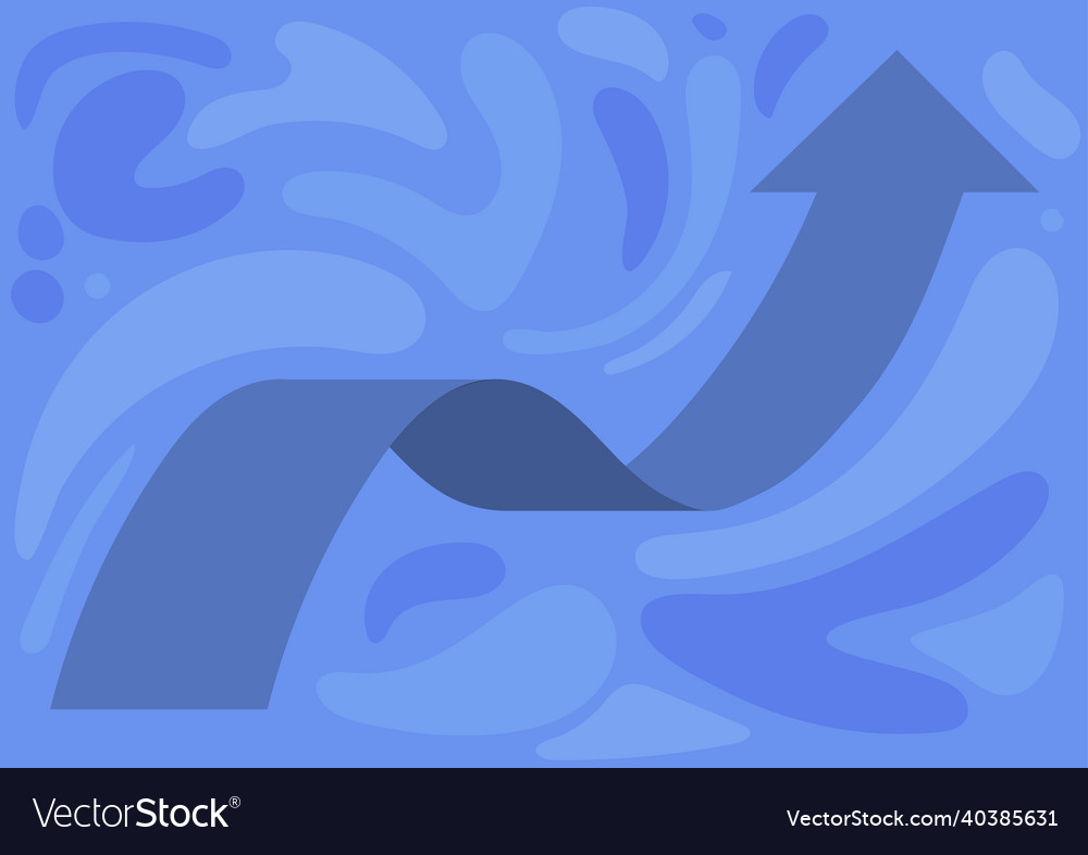 A big long arrow floating smoothly towards