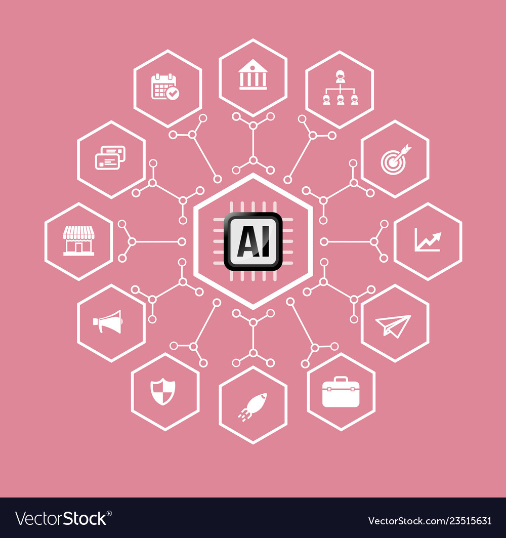 Ai artificial intelligence technology for Vector Image