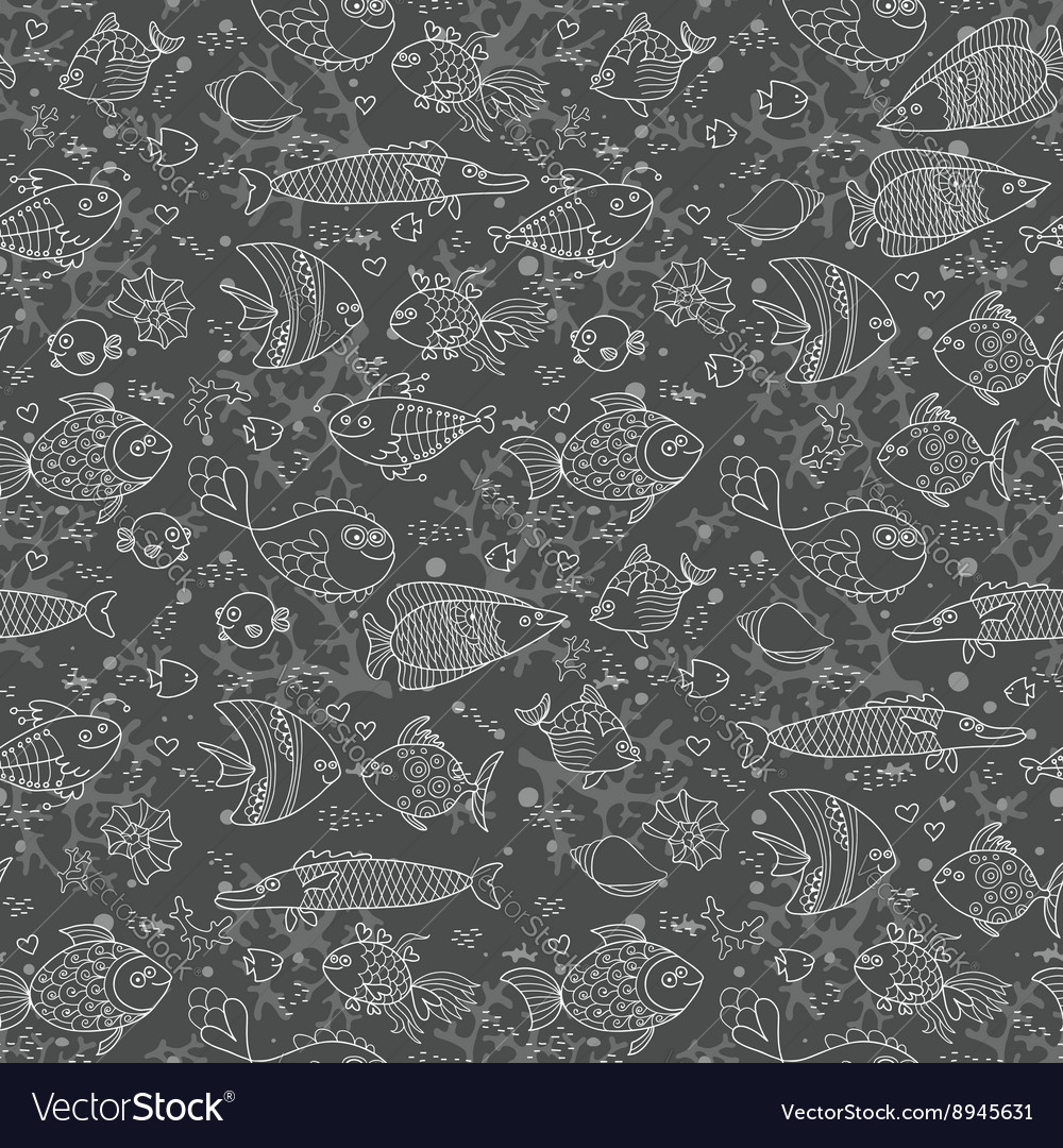 Background of underwater world seamless pattern