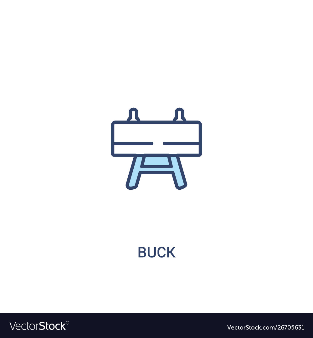 Buck concept 2 colored icon simple line element vector image Buck concept 2 colored icon simple line element