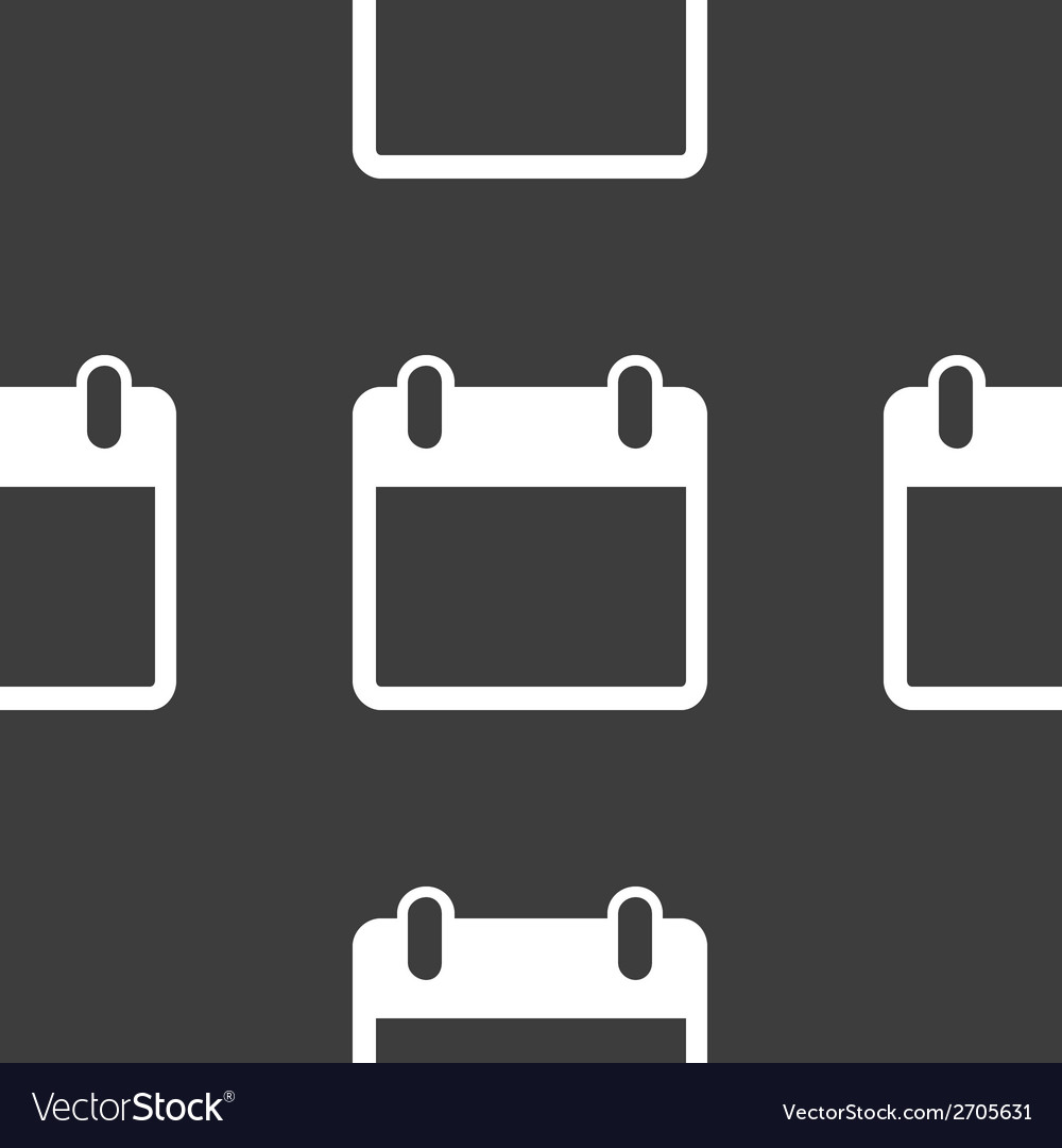 Calendar web icon flat design seamless pattern