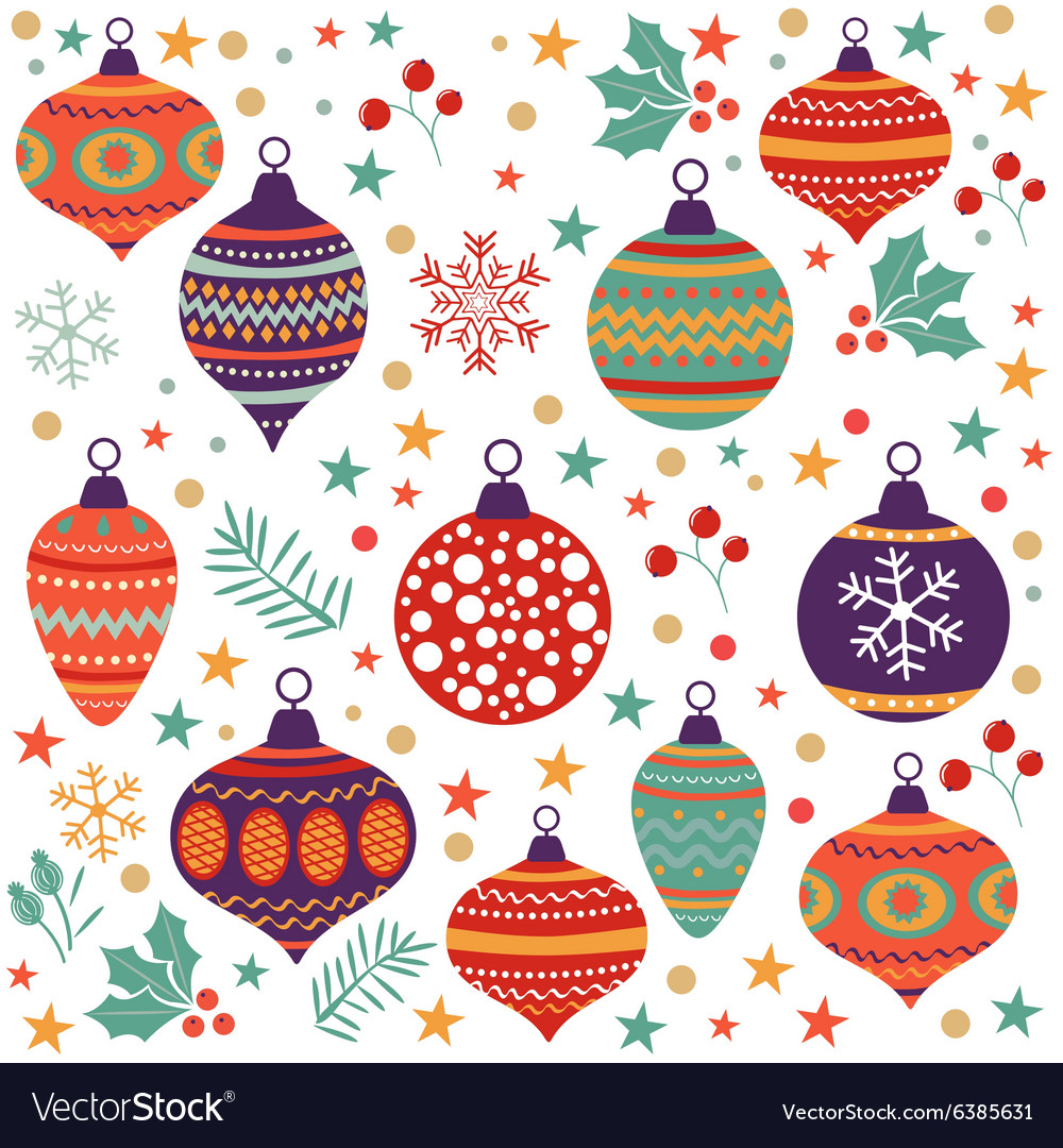 Weihnachtsschmuck & Balls Festlicher Hintergrund