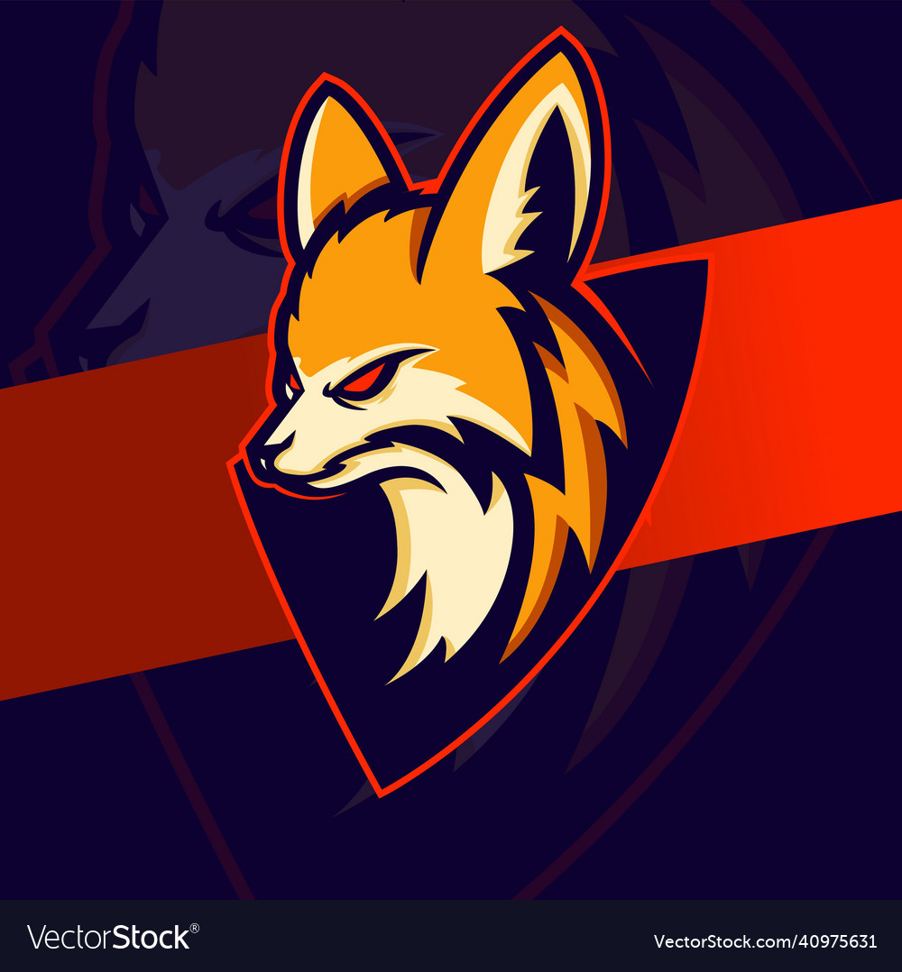 Fennec head mascot logo design for esport sport Vector Image