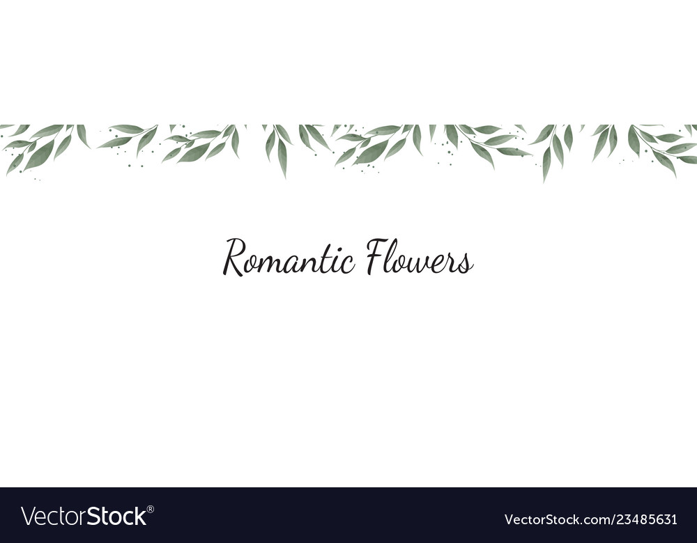 Horisontal Botanical Design Banner Pink Royalty Free Vector