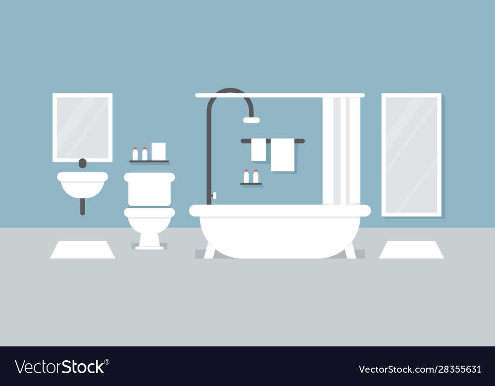 Interior bathroom furniture design set