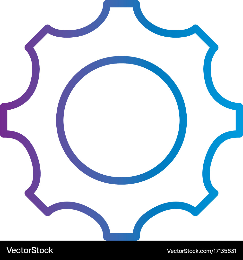 Line gear engineering industry process technology Vector Image