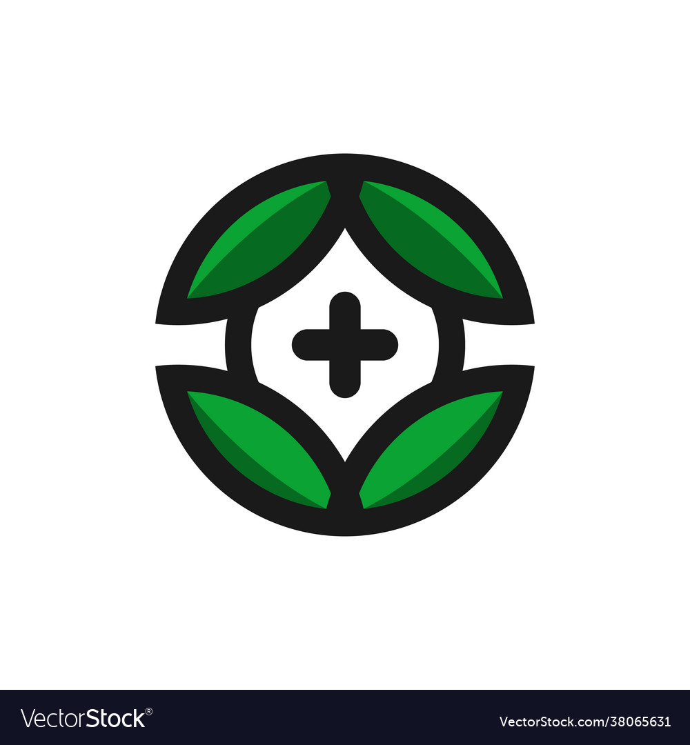 Natural health leaf modern logo