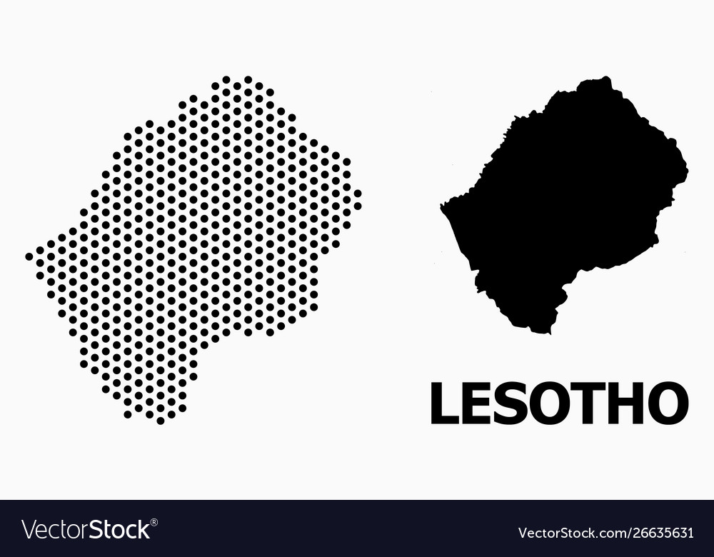 Pixel pattern map lesotho