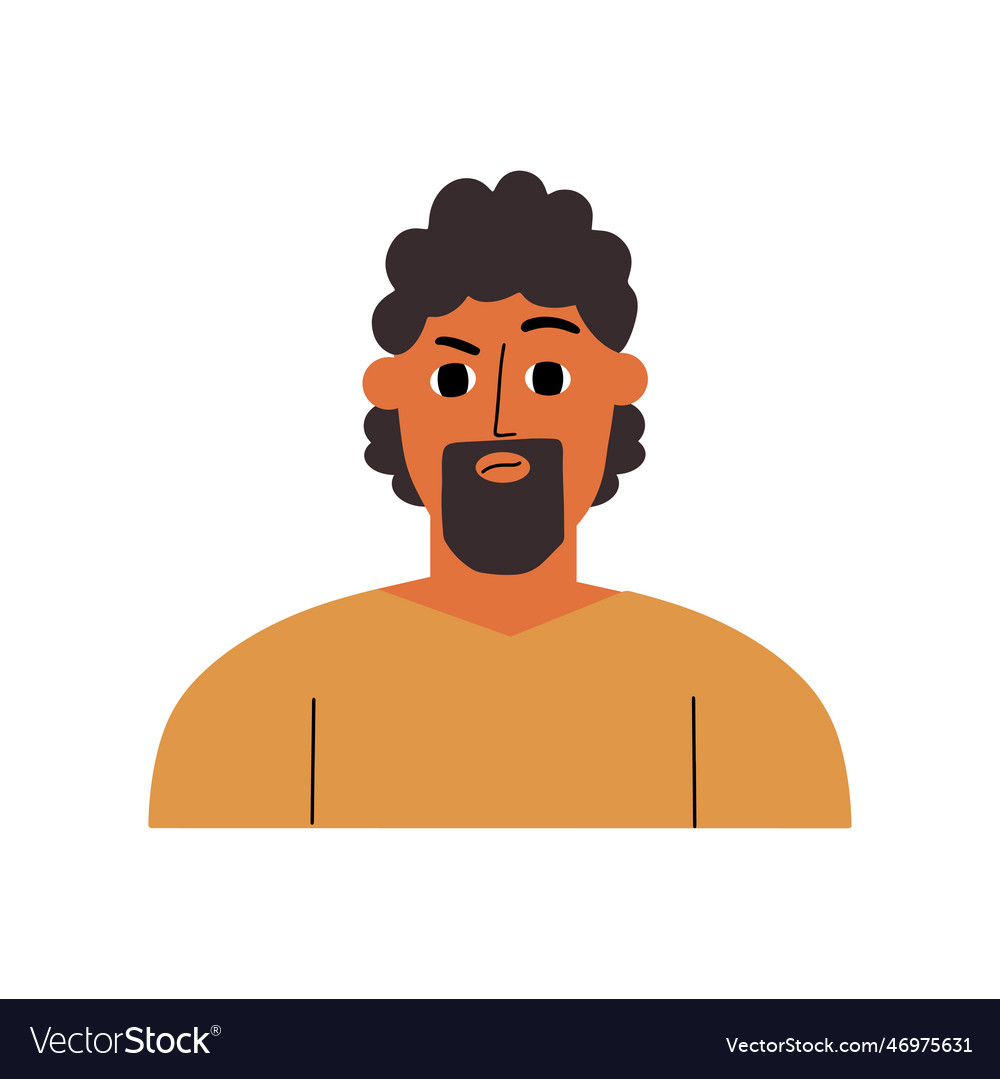 Portrait of a man with an expression Royalty Free Vector