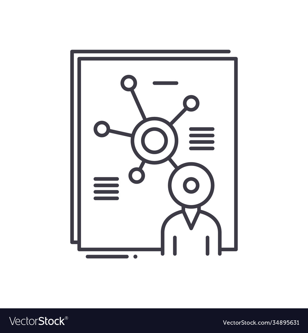 Project features icon linear isolated