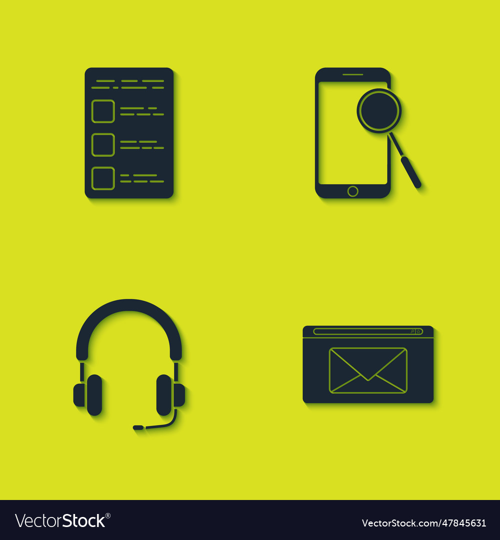 Set create account screen on mobile mail and e vector image Set create account screen on mobile mail and e