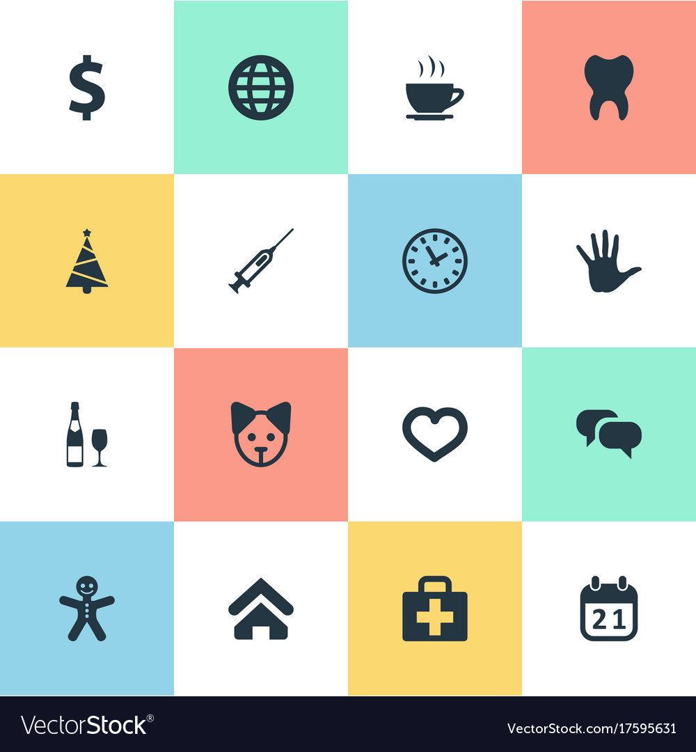 Set of simple brood icons