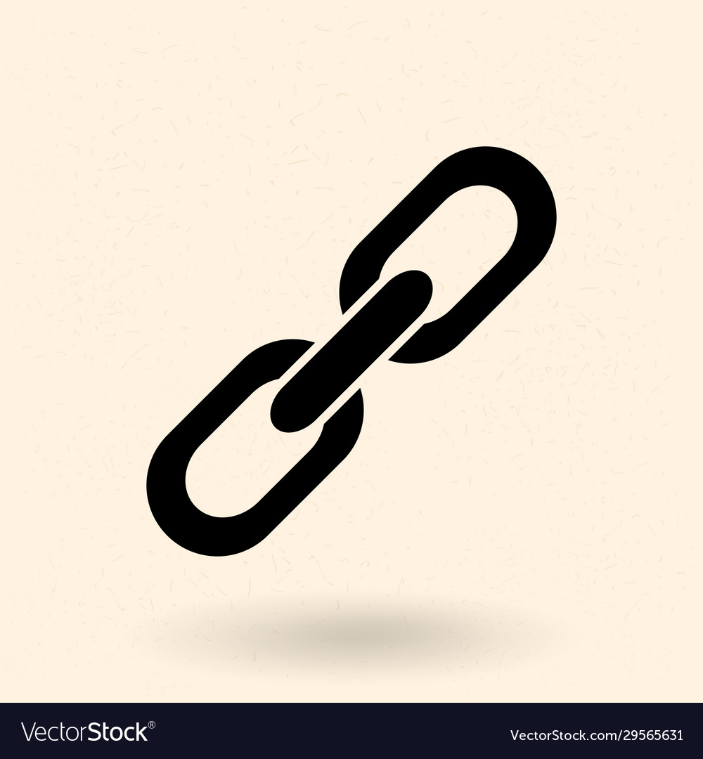 Single basic link icon - chain with 3 units vector image Single basic link icon - chain with 3 units