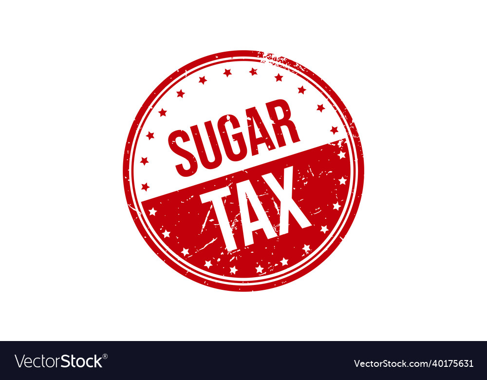 Sugar tax rubber stamp grunge